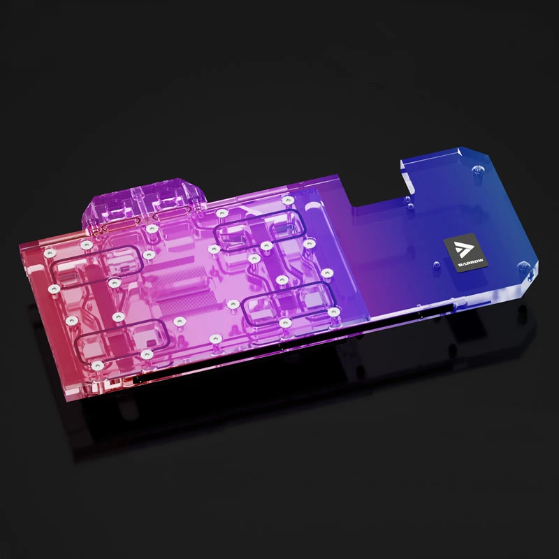 Waterblock GPU Barrow LRC2.0 per ASUS STRIX 3070 — copertura completa, acrilico