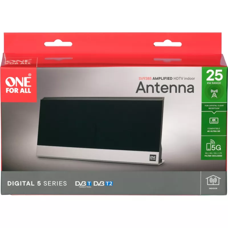 Antenna per interni One For All SV 9385 DVB-T DVB-T2 nero