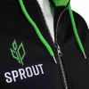 Felpa con cappuccio con zip GamersWear SPROUT Basic taglia M nero/verde