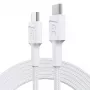 Cavo USB-C a USB-C Green Cell KABGC29W 2 m, USB 3.2 Gen 1, 60 W PD, TPE intrecciato, bianco