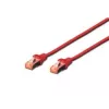 Cavo patch Digitus CAT 6 S/FTP DK-1644-005/R 0,5 m rosso