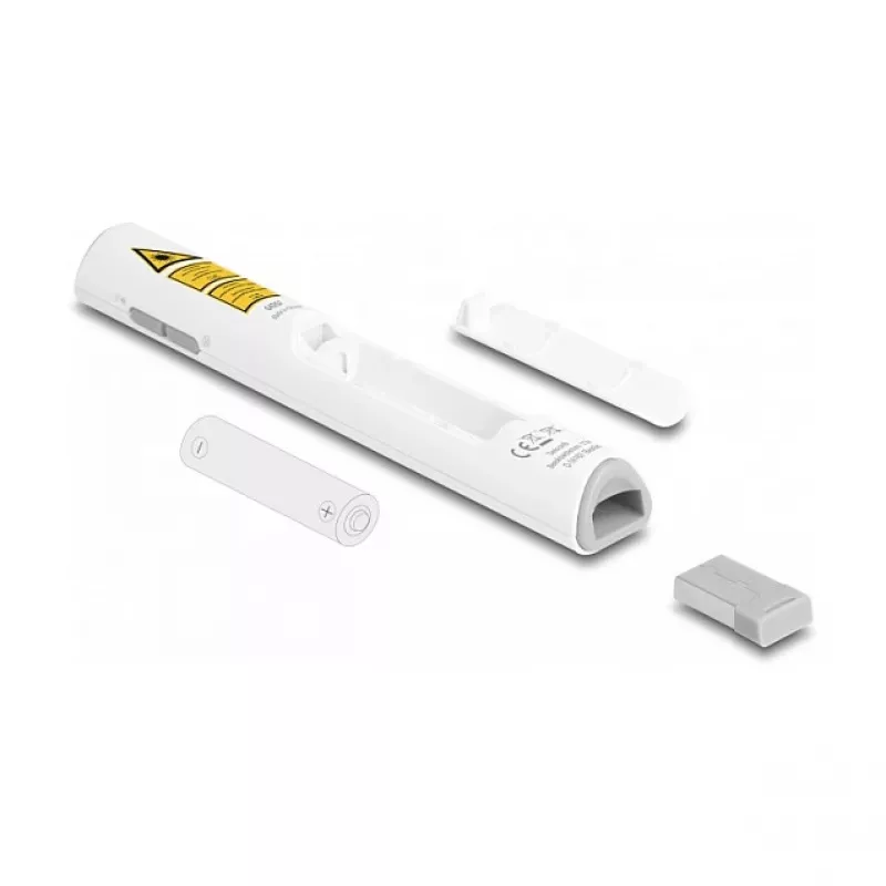 DeLOCK presenter laser USB bianco wireless con ricevitore USB RF Nano