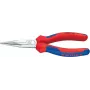 30 25 190, Pinza a becchi piatti, 2,4 mm, 5 cm, acciaio, blu, rosso, 190 mm