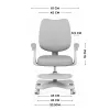 Sedia da ufficio girevole mark adler Junior 4.6 grigio — sedia da lavoro ergonomica compatta
