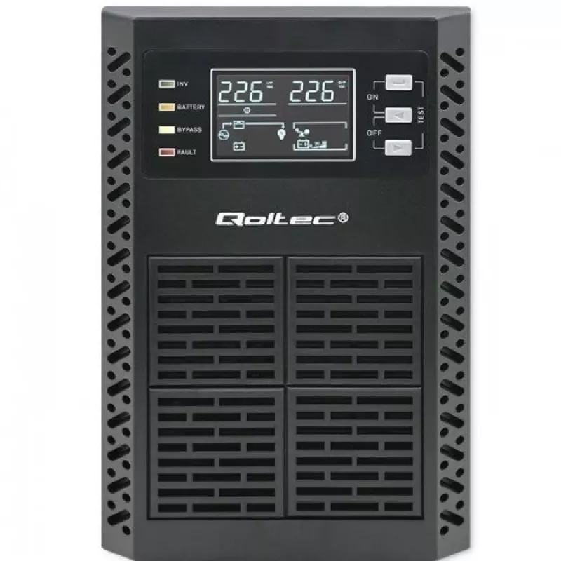 Qoltec 52281 UPS (gruppo di continuità) doppia conversione (Online) 2 kVA 2000 W 3 uscite AC