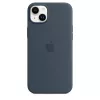 Custodia in silicone Cover Apple iPhone 14 Plus MagSafe Storm Blue