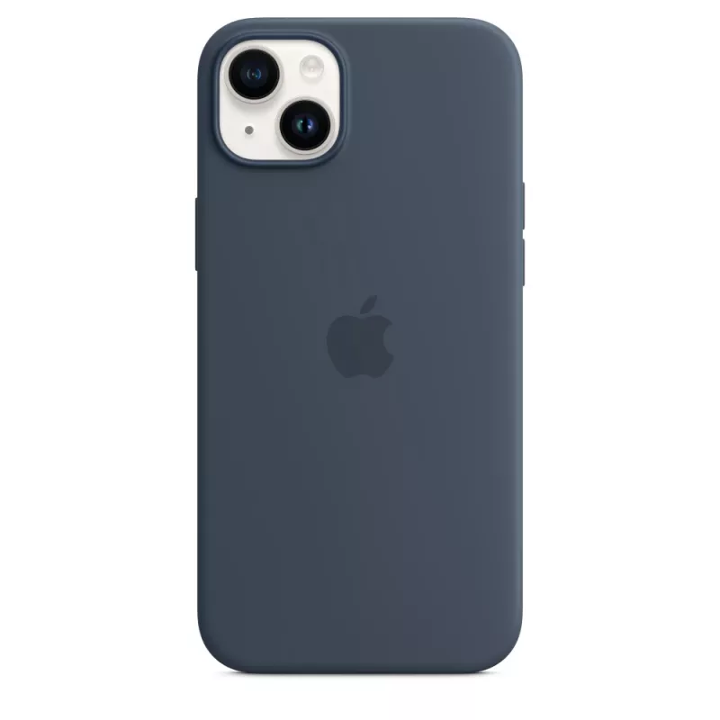 Custodia in silicone Cover Apple iPhone 14 Plus MagSafe Storm Blue