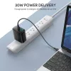Caricabatterie da parete 2xUSB Power Delivery (1xUSB A+1xUSB C) 5.4A 30W Dynamic Detect PA-D1
