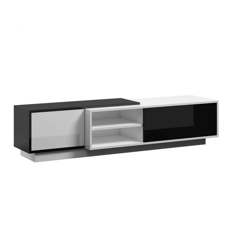 Mobile TV Cama SIGMA1 180 bianco/nero lucido