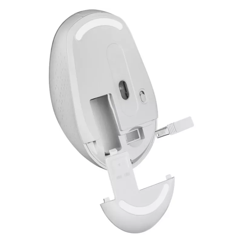 Mouse wireless con clic silenzioso AURIS MB-027 800/1200/1600 DPI bianco