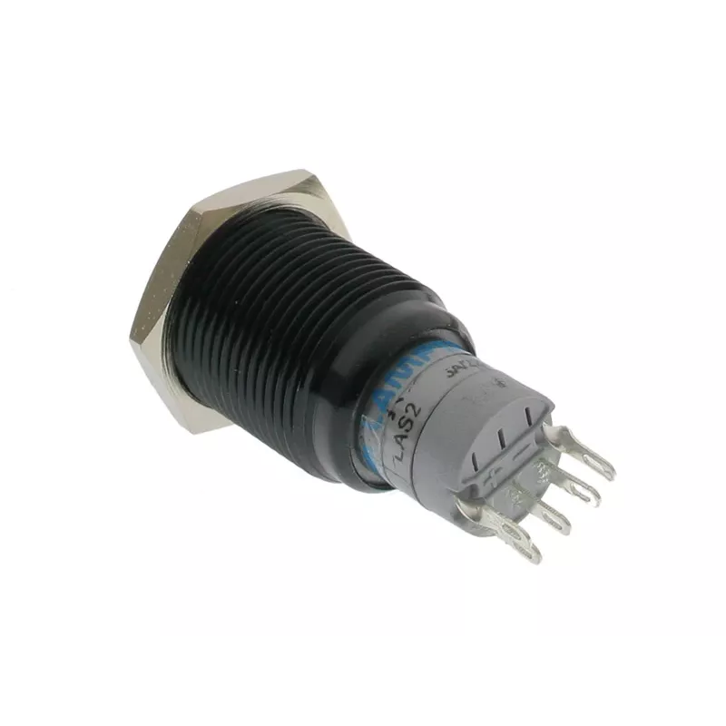 Lamptron LAMP-SW1616L-H pulsante / interruttore antivandalo, 16 mm, Blackline, arancione