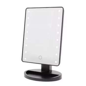 Extralink Specchio Trucco, Nero Illuminato con Supporto