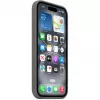 Custodia Apple iPhone 16 in silicone con MagSafe grigio pietra