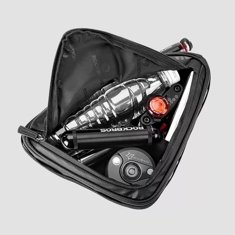Rockbros B39-2 Borsa da telaio per bici impermeabile, nera