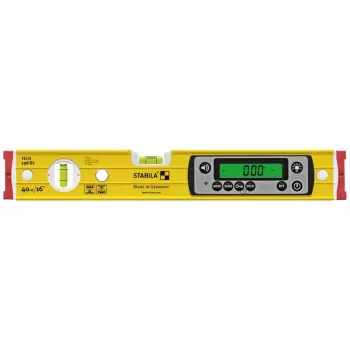 Livella STABILA TECH 196 DL 19830, digitale 40 cm, precisione 0,5 mm/m, antiscivolo, con custodia