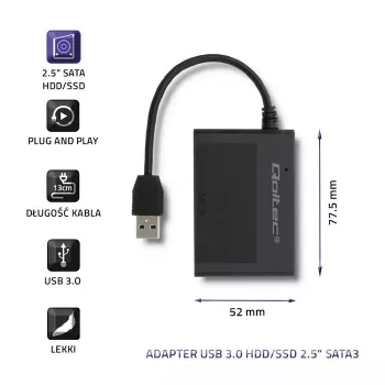 Adattatore per HDD/SSD Qoltec USB 3.0