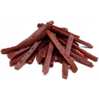 Hilton strisce di coniglio snack per cani 500 g — snack dietetici di carne di coniglio, sacchetto da 500 g, 30% proteine, 3% grassi