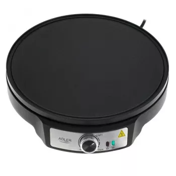 Adler AD 3093 Macchina per crêpe elettrica 2 in 1 a doppia faccia, 1600 W, Nero