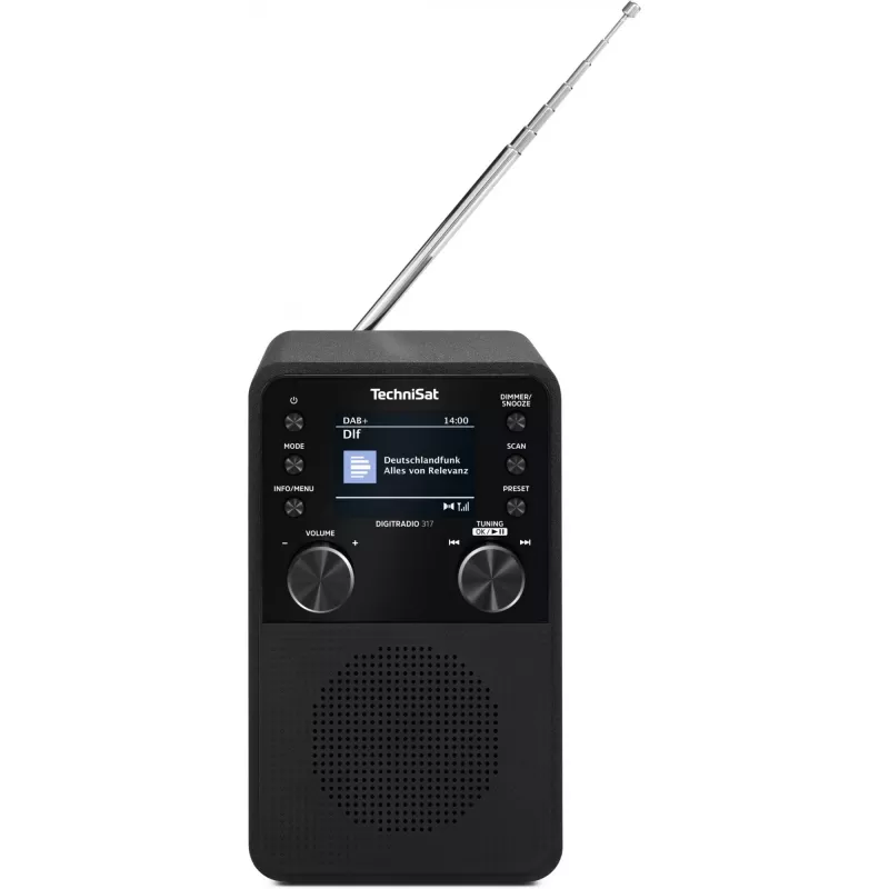 Radio digitale TECHNISAT DigitRadio 317 — nero, ricezione FM e DAB+