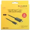 Adattatore per cavo video DeLOCK 85260 USB Type-C HDMI 3 m nero