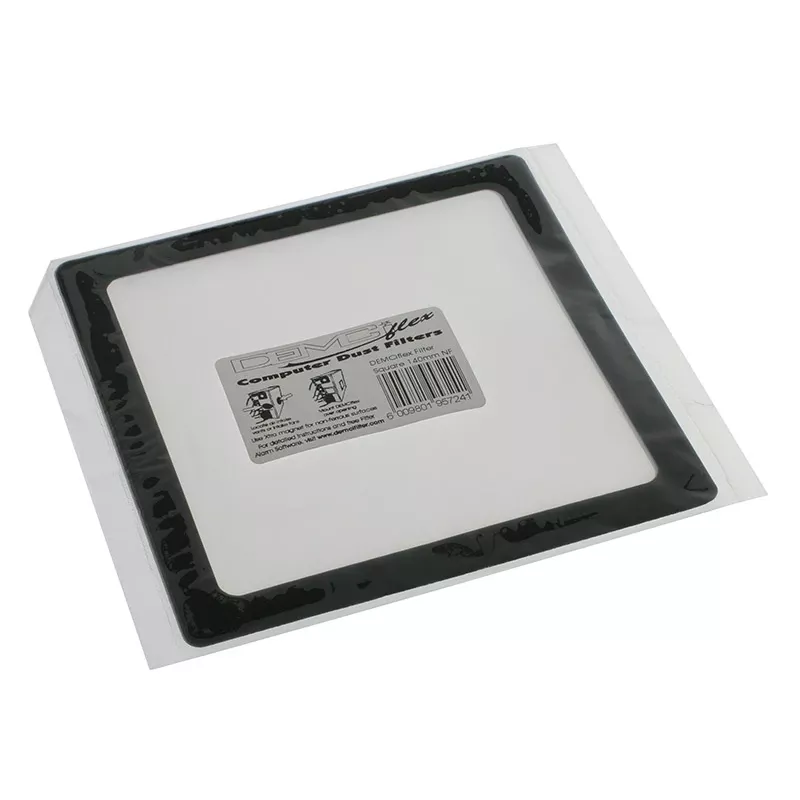 Filtro antipolvere DEMCiflex 140 mm quadrato - nero/nero
