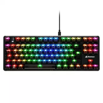 Tastiera gaming meccanica Sharkoon Crystal Shark nero DE con illuminazione RGB