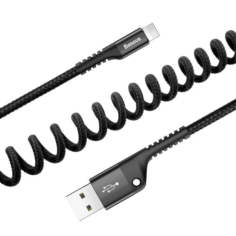 Baseus cavo a spirale Lightning 1m 2A (nero)