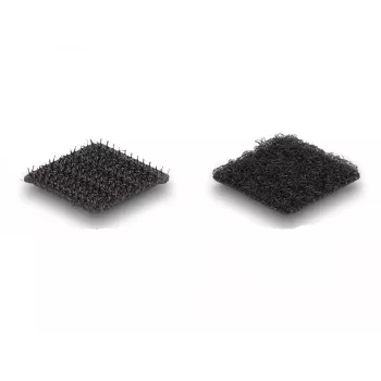 Punti in velcro DeLOCK quadrati autoadesivi 64 pezzi nero