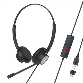Tellur Voice 320 cuffia con filo binaurale nera