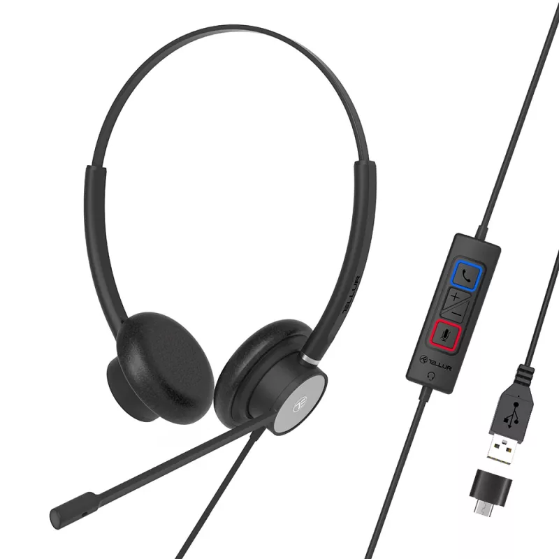 Tellur Voice 320 cuffia con filo binaurale nera