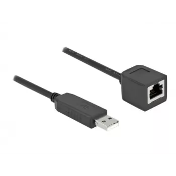 Cavo di collegamento seriale DeLOCK 64163 USB 2.0 Type-A a RS-232 RJ45 50 cm nero