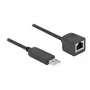 Cavo di collegamento seriale DeLOCK 64163 USB 2.0 Type-A a RS-232 RJ45 50 cm nero