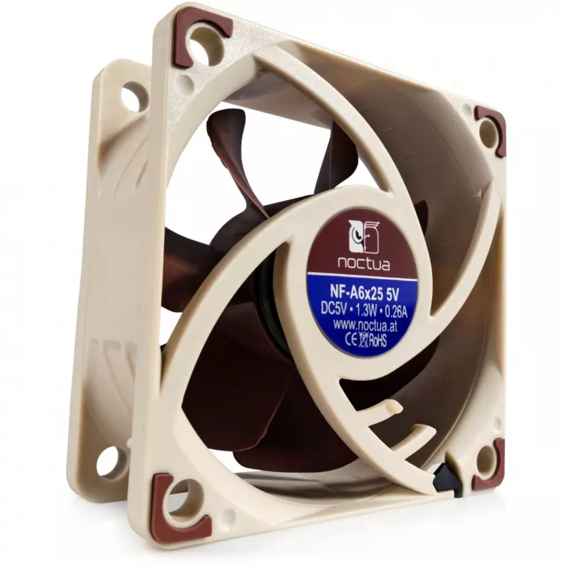 Ventola per case Noctua NF-A6x25 5V — 60 mm, 3000 giri/min, 29,2 m³/h, bianco