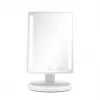Specchio da trucco da appoggio Girmi BE04 – rettangolare con ingrandimento 1x, LED bianco, USB/4×AA, rotazione 180°