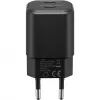 Caricabatterie da parete GOOBAY 75333 — caricabatterie universale AC-USB-C per interni, 2x USB-C, 35 W, nero