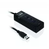 Hub USB 3.2 Gen 1 Type-A 4 porte IBOX IUH3FB, 5000 Mbit/s, nero, cavo 0,5 m