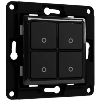 Light Switch Shelly Switch 4 plastica nero