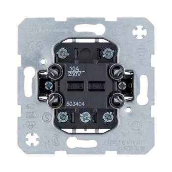 Interruttore luce berker 503404, unipolare 10 A 250 V, finitura metallica