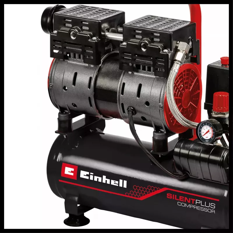 Compressore TE-AC 110/6 Silent Plus (nero/rosso, 550 W)