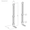 Supporto universale VESA Maclean per soundbar, max 15 kg, MC-334
