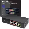Switch Ethernet QOLTEC 52297 PoE RJ45 con uplink PoE e porta SFP