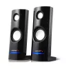 Diffusore PC a 2 vie con filo Audiocore AC860, 2.0 canali, 4 W RMS, alimentazione USB, ingresso 3,5 mm, nero