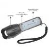 Torcia everActive FL600 — 600 lm, 10 W, corpo in alluminio, IPX4, 130 mm, 3×AAA, rossa