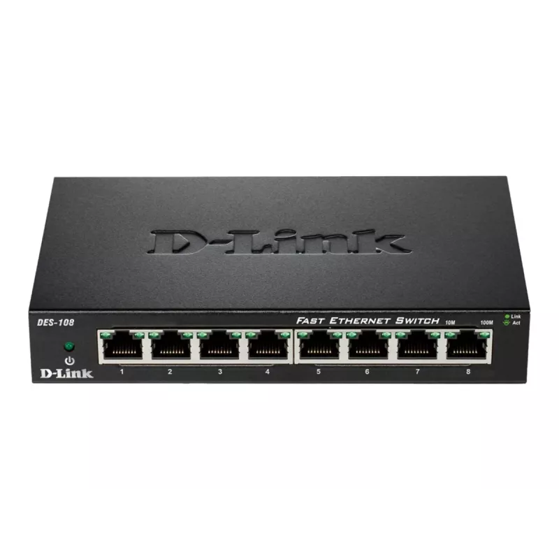 D-Link DES-108 nero