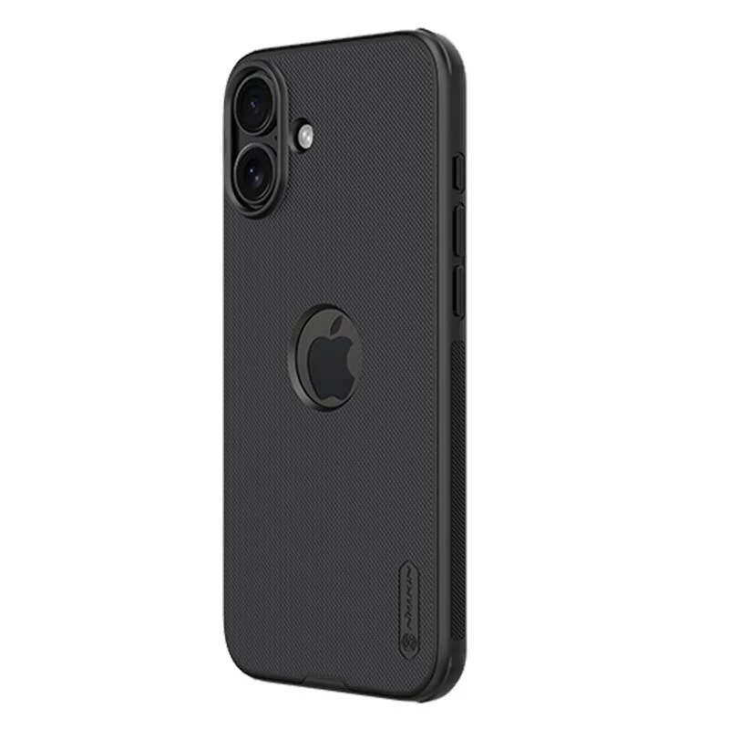 Custodia Nillkin per iPhone 16 Plus Super Frosted Pro — nero, guscio rigido sottile