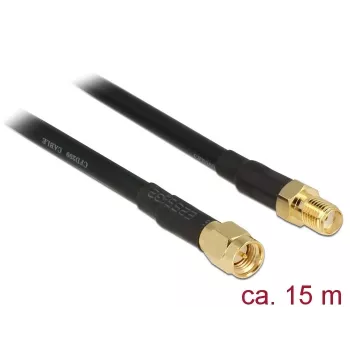 DeLOCK 15m Cavo coassiale CFD200 SMA