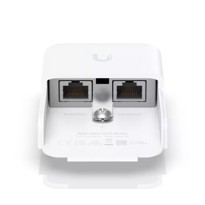 Protezione da sovratensione Ethernet UBIQUITI UACC-ETH-SP-Pro — 10 Gbit/s, 600 V, policarbonato, bianco