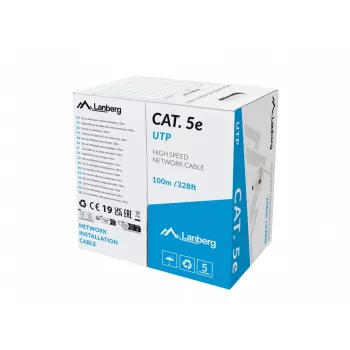 Cavo LAN LANBERG LCU5-12CU-0100-S UTP Cat.5E 100 M grigio