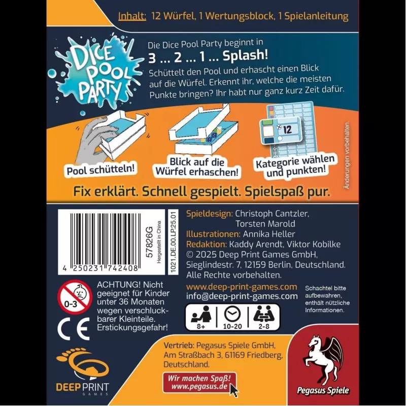 Deep Print Games: Dice Pool Party, gioco di dadi
