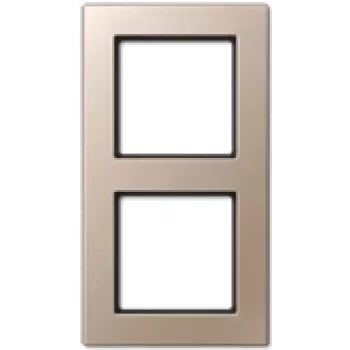 Placca di copertura per interruttore a parete JUNG AC 582 CH champagne, duroplast, 84×155 mm